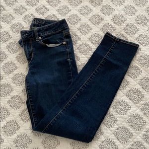 AEO Skinny Jeans Super Stretch 0 Short Dark Wash